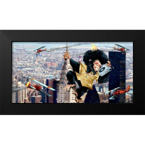 King Kong Black Modern Wood Framed Art Print by Alvez, A. - Perez, A.