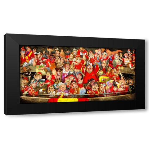 World Champions Black Modern Wood Framed Art Print by Alvez, A. - Perez, A.