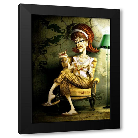 The Wife Black Modern Wood Framed Art Print with Double Matting by Alvez, A. - Perez, A.