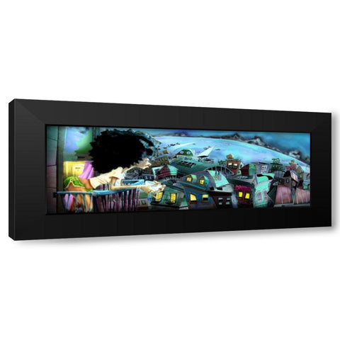 Coffee in the city -3 Black Modern Wood Framed Art Print with Double Matting by Alvez, A. - Perez, A.