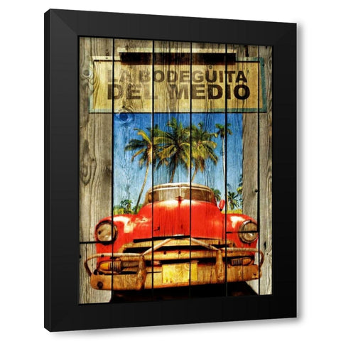 La Bodeguita -2 Black Modern Wood Framed Art Print with Double Matting by Sola, Bresso
