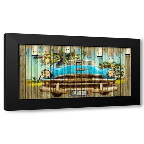 Sabor Black Modern Wood Framed Art Print with Double Matting by Sola, Bresso