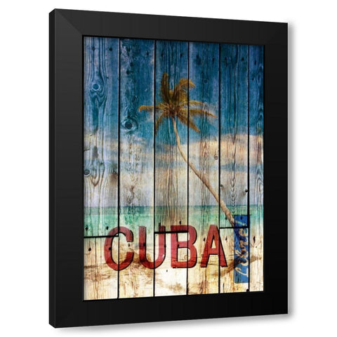 Cuba Libre Black Modern Wood Framed Art Print with Double Matting by Sola, Bresso