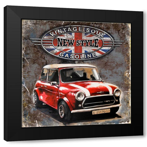 Car Vintage Soul Black Modern Wood Framed Art Print with Double Matting by Sola, Bresso