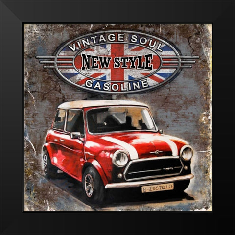 Car Vintage Soul Black Modern Wood Framed Art Print by Sola, Bresso