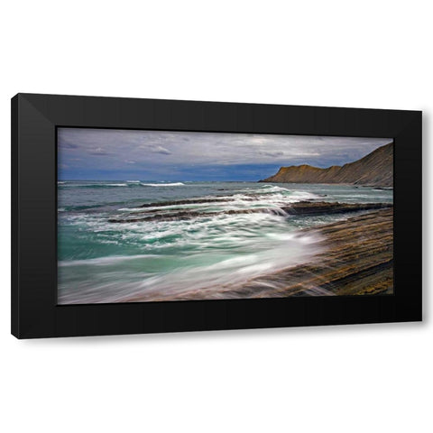 Sea 814 Black Modern Wood Framed Art Print with Double Matting by Palacios, J.A.