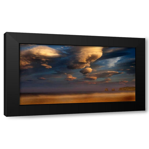 Sea 815 Black Modern Wood Framed Art Print with Double Matting by Palacios, J.A.
