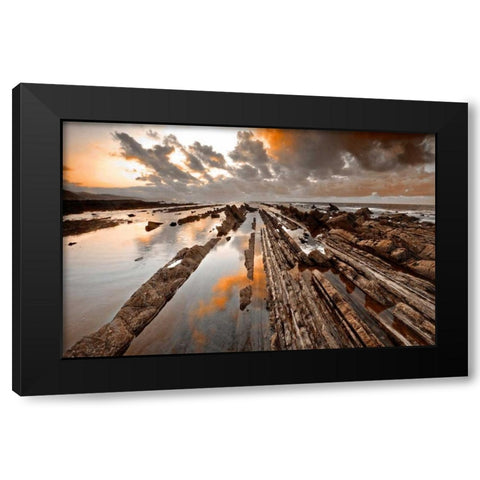Wild coast 844 Black Modern Wood Framed Art Print with Double Matting by Palacios, J.A.