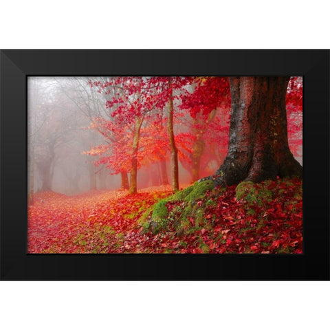 Millennial tree 824 Black Modern Wood Framed Art Print by Palacios, J.A.