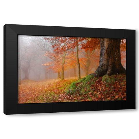 Millennial tree 823 Black Modern Wood Framed Art Print by Palacios, J.A.