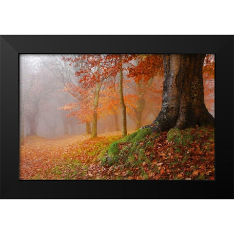 Millennial tree 823 Black Modern Wood Framed Art Print by Palacios, J.A.