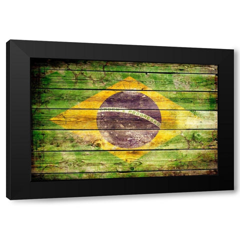 Brazil 2 Black Modern Wood Framed Art Print with Double Matting by Robins, John H.