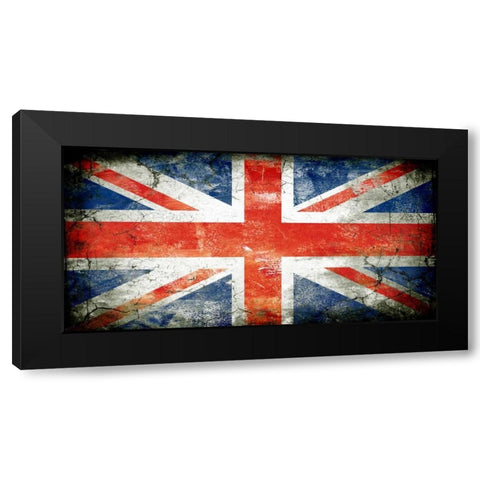 UK 1 Black Modern Wood Framed Art Print by Robins, John H.