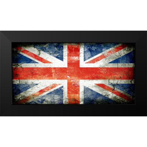 UK 1 Black Modern Wood Framed Art Print by Robins, John H.
