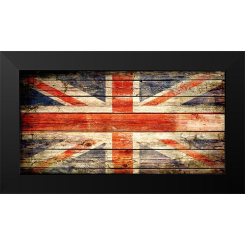 UK 2 Black Modern Wood Framed Art Print by Robins, John H.