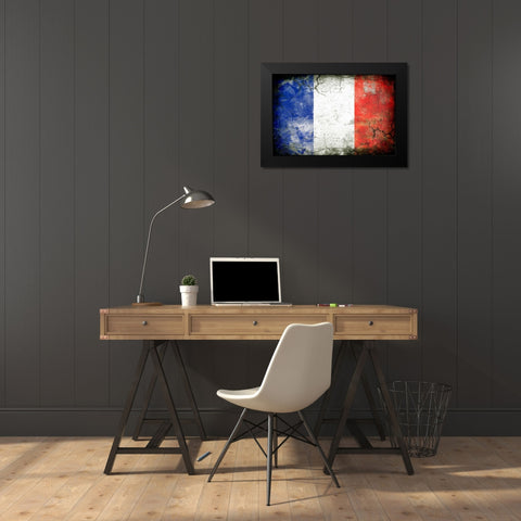 France 1 Black Modern Wood Framed Art Print by Robins, John H.