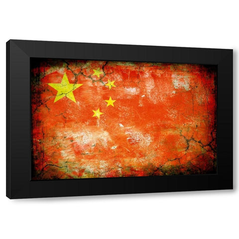 China 1 Black Modern Wood Framed Art Print with Double Matting by Robins, John H.