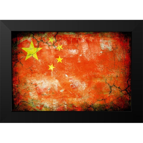 China 1 Black Modern Wood Framed Art Print by Robins, John H.