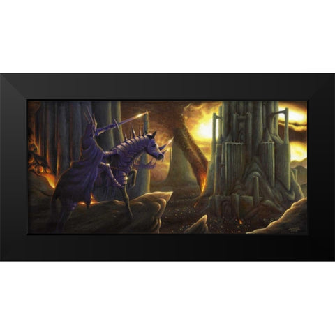 War times Black Modern Wood Framed Art Print by Martin, Jose Luis