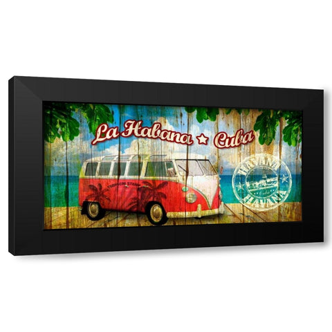 Van Havana Black Modern Wood Framed Art Print by Robert, Paul