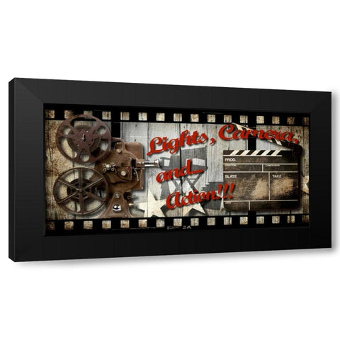 Cinema 01 Black Modern Wood Framed Art Print with Double Matting by Robert, Paul