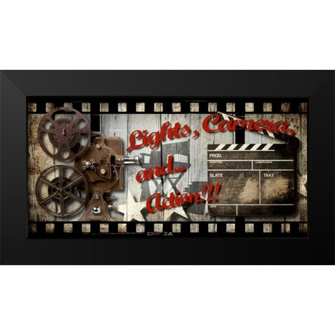 Cinema 01 Black Modern Wood Framed Art Print by Robert, Paul
