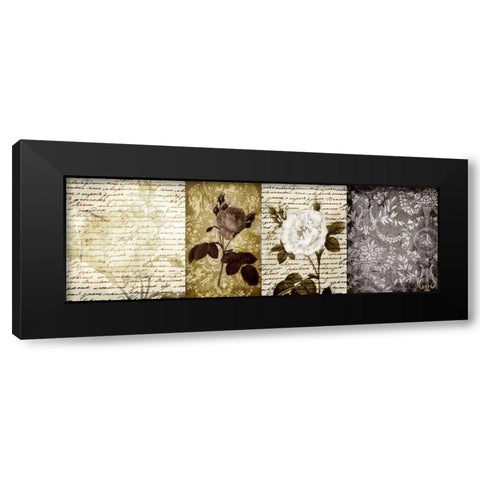 Collage Vintage I Black Modern Wood Framed Art Print with Double Matting by Willow, Susan P.
