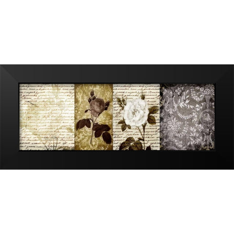 Collage Vintage I Black Modern Wood Framed Art Print by Willow, Susan P.