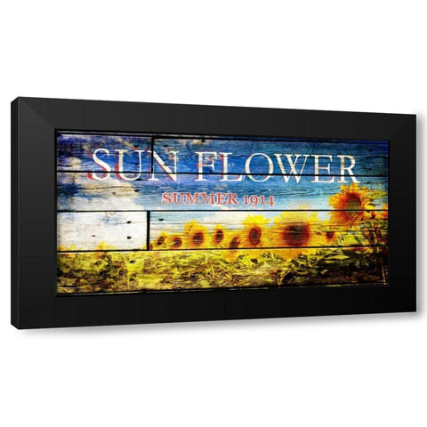 Sunflowers Black Modern Wood Framed Art Print by Willow, Susan P.