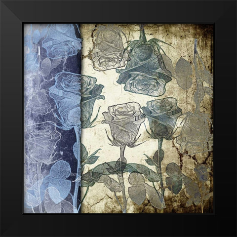 Stone and Roses B Black Modern Wood Framed Art Print by Willow, Susan P.