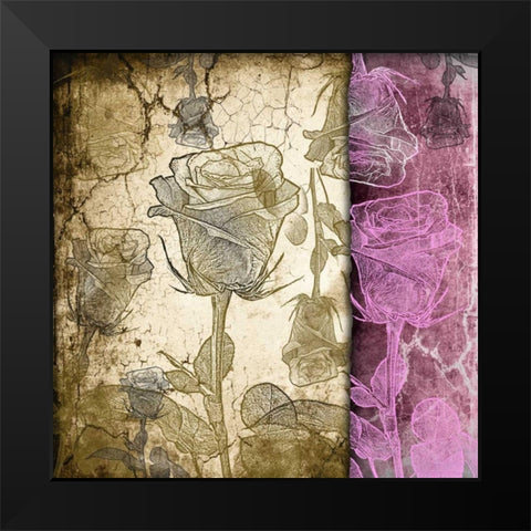 Stone and Roses A Black Modern Wood Framed Art Print by Willow, Susan P.