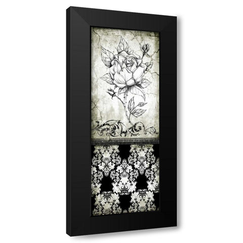 Rose Vintage II B Black Modern Wood Framed Art Print by Willow, Susan P.