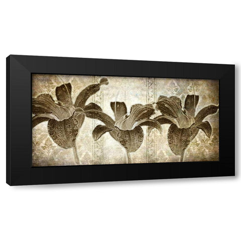 Retro touch Black Modern Wood Framed Art Print by Willow, Susan P.