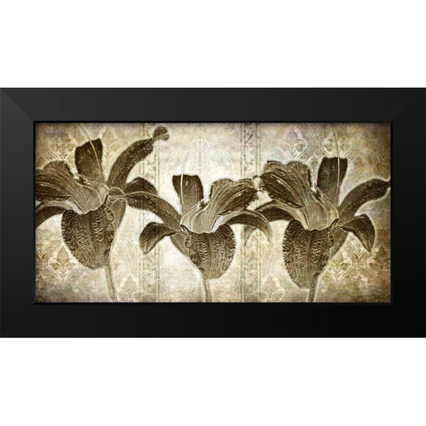 Retro touch Black Modern Wood Framed Art Print by Willow, Susan P.