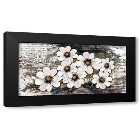 Marguerite Black Modern Wood Framed Art Print by Willow, Susan P.