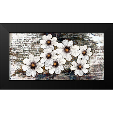 Marguerite Black Modern Wood Framed Art Print by Willow, Susan P.