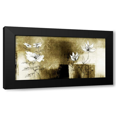 Abstract Decape Black Modern Wood Framed Art Print by Willow, Susan P.