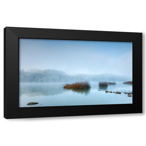 Blue dreams Black Modern Wood Framed Art Print with Double Matting by Vera, Urtzi