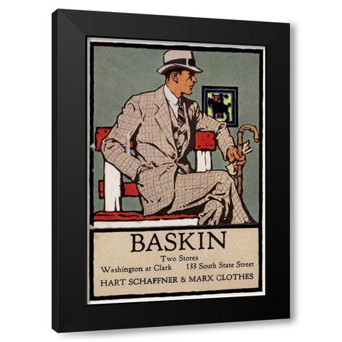 Baskins Fashions I Black Modern Wood Framed Art Print by Unknown