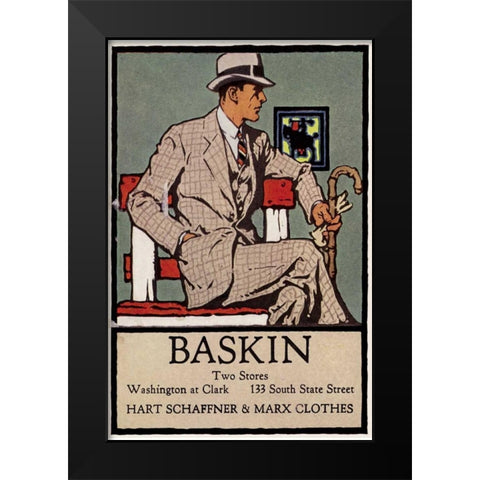 Baskins Fashions I Black Modern Wood Framed Art Print by Unknown