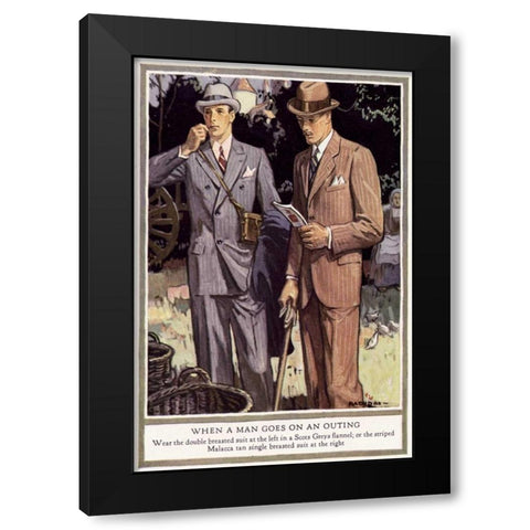 Baskins Fashions III Black Modern Wood Framed Art Print with Double Matting by Unknown
