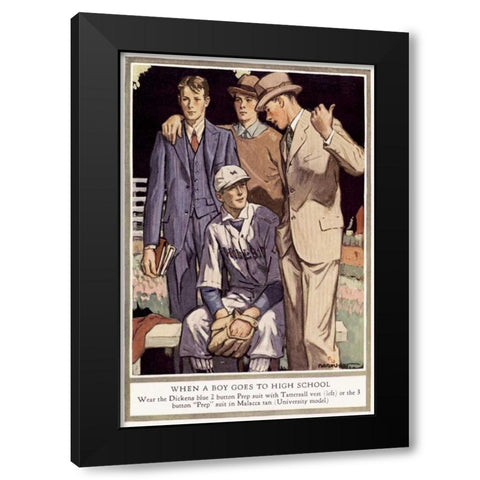 Baskins Fashions V Black Modern Wood Framed Art Print by Unknown