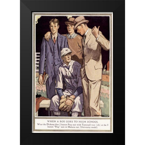 Baskins Fashions V Black Modern Wood Framed Art Print by Unknown