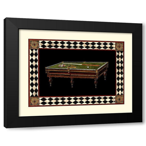 Lets Play Billiards I Black Modern Wood Framed Art Print by Vision Studio