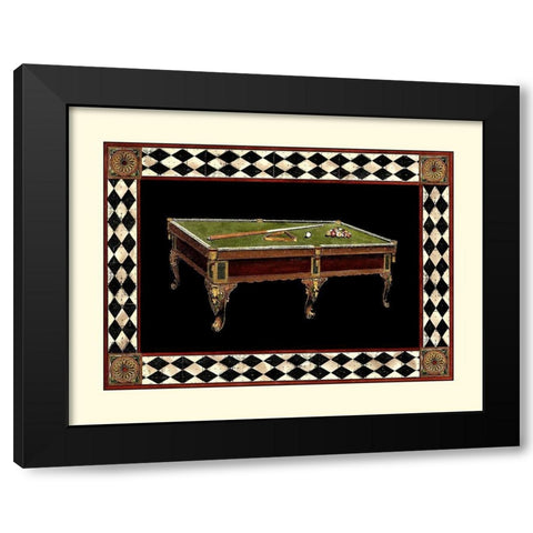 Lets Play Billiards II Black Modern Wood Framed Art Print by Vision Studio