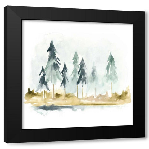 Lake Shore I Black Modern Wood Framed Art Print by Vess, June Erica