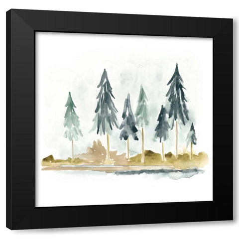 Lake Shore II Black Modern Wood Framed Art Print with Double Matting by Vess, June Erica