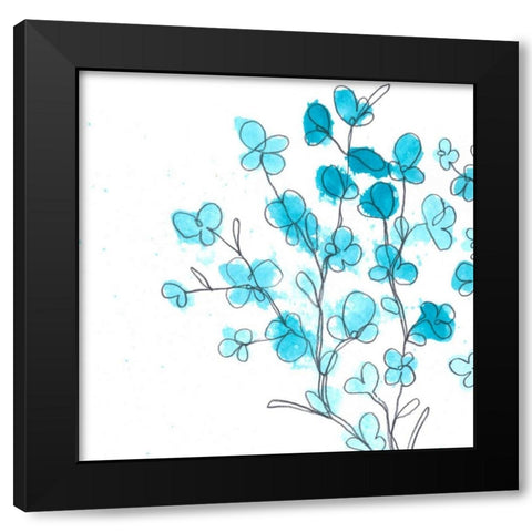 Posy Pop II Black Modern Wood Framed Art Print by Vess, June Erica