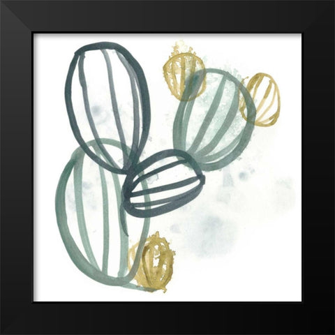 Abstract Sea Fan IV Black Modern Wood Framed Art Print by Vess, June Erica