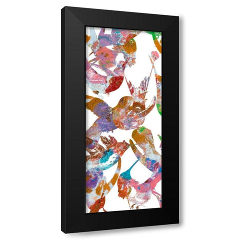 Bright Flight Birds IV Black Modern Wood Framed Art Print by Studio W